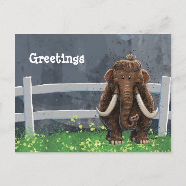 Animal Parade Mastodon Postcard (Front)