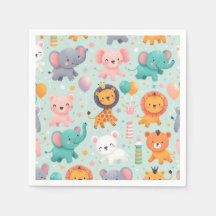 Animal Parade Paper Napkin