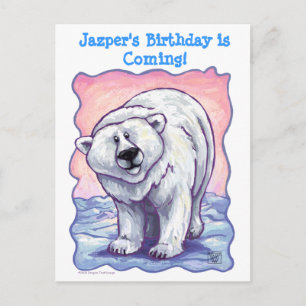 Animal Parade Polar Bear Announcement Postcard