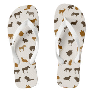 Animal pattern 1 flip flops