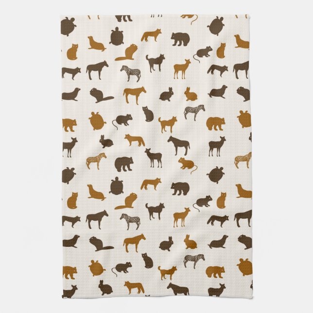 Animal pattern 1 kitchen towel (Vertical)