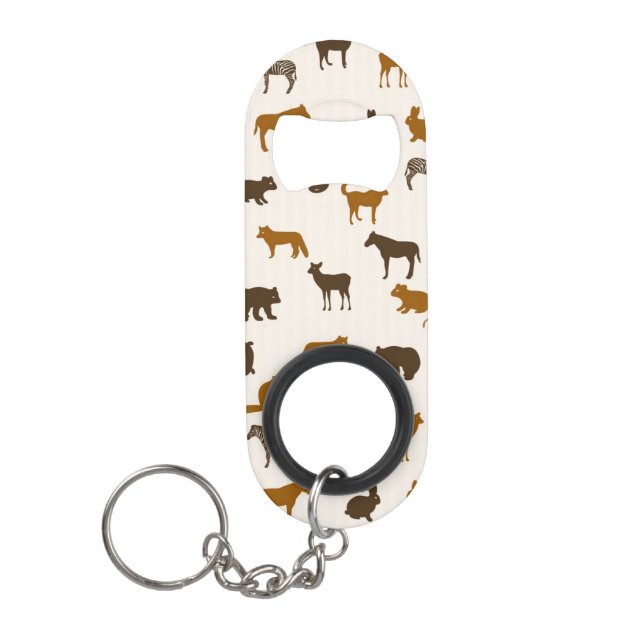 Animal pattern 1 mini bottle opener (Front)