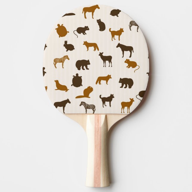 Animal pattern 1 ping pong paddle (Front)