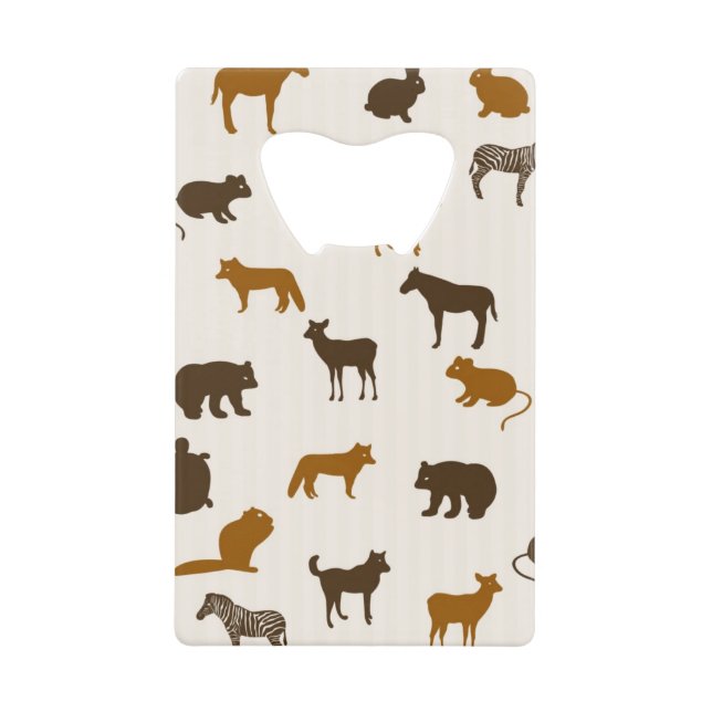 Animal pattern 1 wallet bottle opener (Front)