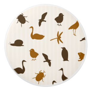 Animal pattern 2 ceramic knob