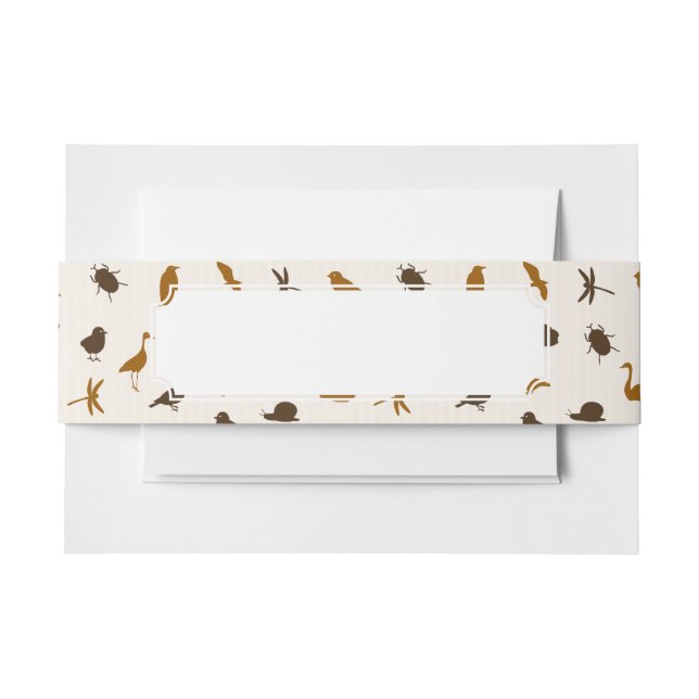 Animal pattern 2 invitation belly band (Front Example)