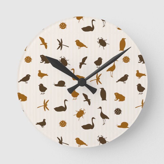 Animal pattern 2 round clock (Front)