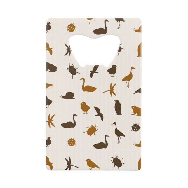 Animal pattern 2 wallet bottle opener (Front)