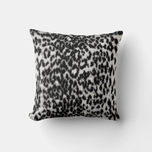 Animal pattern, awesome, black, white throw pillow (Front)