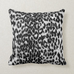 Animal pattern, awesome, black, white throw pillow