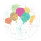Animal Pattern Birthday Balloons Stickers