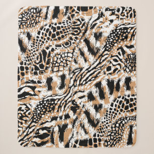 Animal pattern design. Modern leopard pattern desi Sherpa Blanket