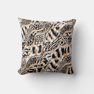 Animal pattern design. Modern leopard pattern desi Throw Pillow