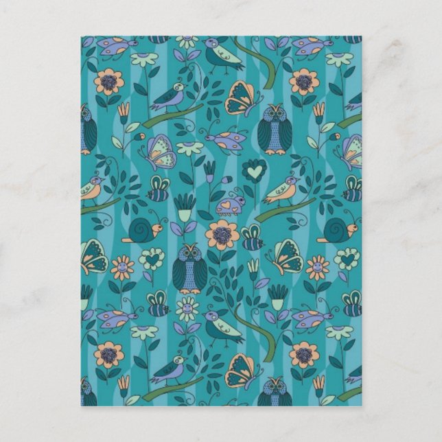 Animal Pattern Design Postcard (Front)