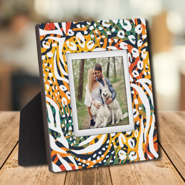 Animal Pattern Frameless Family Photo Easel Back Plaque (Animal Pattern Frameless Family Photo Easel Back Plaque)