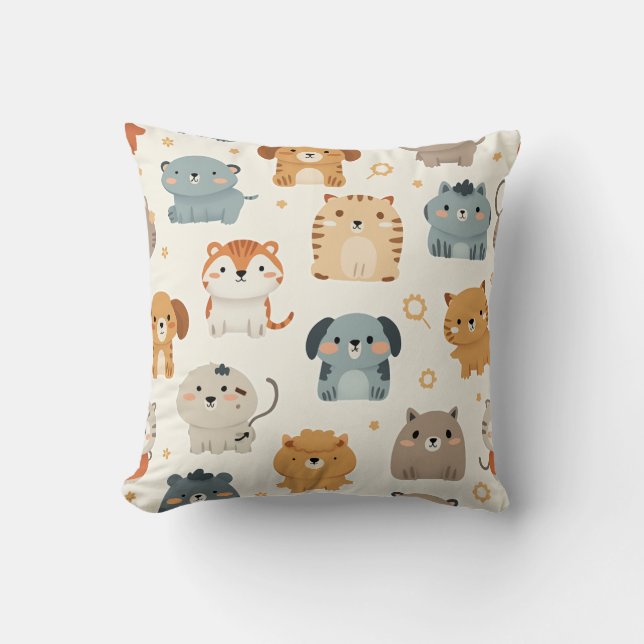 animal patterned cushion (Front)
