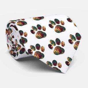 Animal Paw Pet Silhouette Thanksgiving White Tie