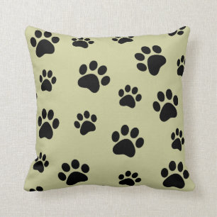 Animal paw print customizable pillow