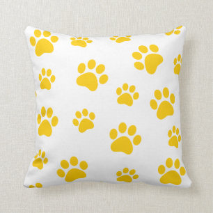 Animal paw print customizable pillow