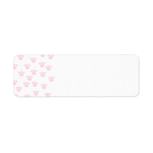 Animal Paw Print. Light Pink and White Pattern.