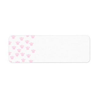 Animal Paw Print. Light Pink and White Pattern.