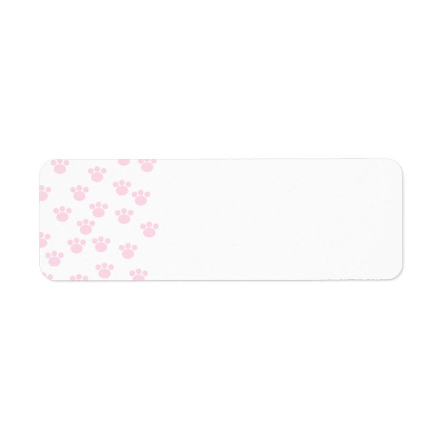 Animal Paw Print. Light Pink and White Pattern. (Front)