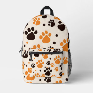 Animal paw print printed backpack