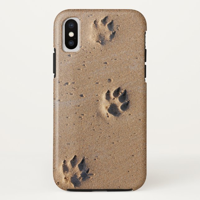 Animal paw prints in sand Case-Mate iPhone case (Back)