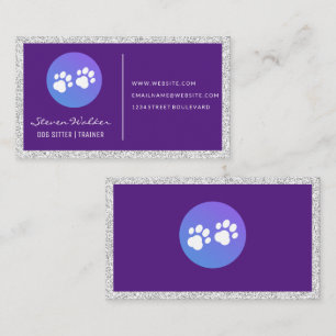 Animal Paw Prints Logo  Business Card