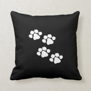 Animal Paw Prints Throw Pillow