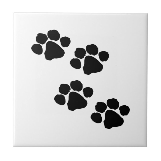 Animal Paw Prints Tile (Front)