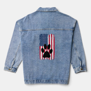 Animal Paw Silhouette Drapeau Américain Usa Patrio