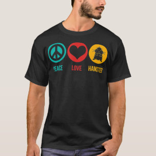 Animal Peace Sign Hippie Gift Hamster T-Shirt