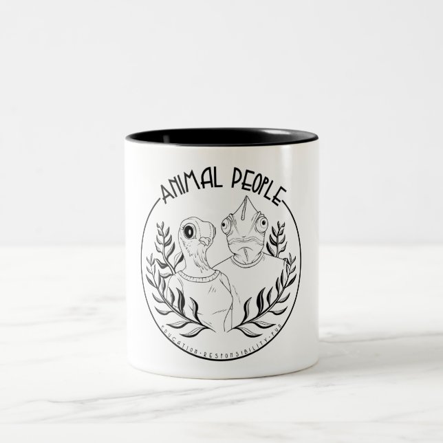 Animal People Two-Tone Coffee Mug (Center)