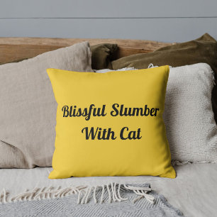 Animal Pet Cat Funny Quote Custom Sunshine Yellow Throw Pillow