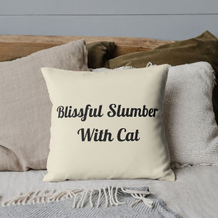 Animal Pet Cat Funny Quote Custom Vanilla Cream Throw Pillow