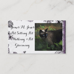 Animal Pet Sitting Cat Dog Business Office Care Card