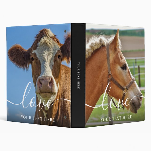 Animal Photo Custom 3 Ring Binder (Background)
