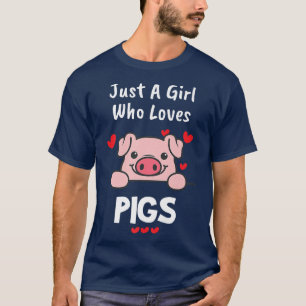Animal Pig Piglets Lover Women Girls Love Pigs Pre T-Shirt