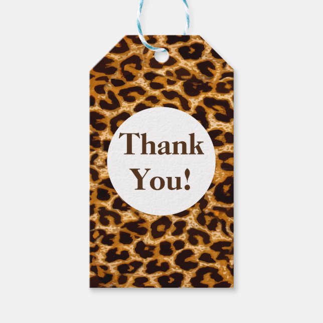 Animal, poster de animal, Leopard, merci étiquette (Devant)