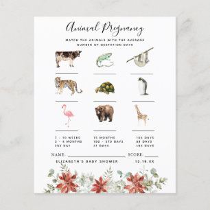 Animal Pregnancy Baby Shower Game