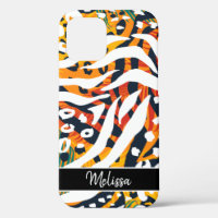 Animal Print Abstract Pattern Personalized Name