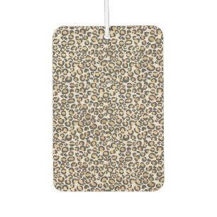 Animal Print Automotive Leopard Nuetrals Fun Heart Air Freshener