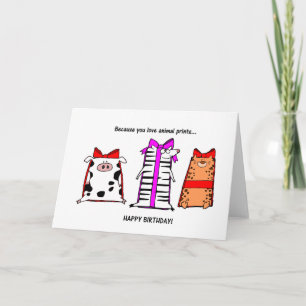 ANIMAL PRINT BIRTHDAY CARD