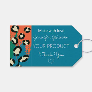 Animal Print Blue Colourful Gift Tags