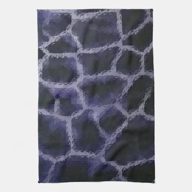 Animal Print Blue Kitchen Towel (Vertical)