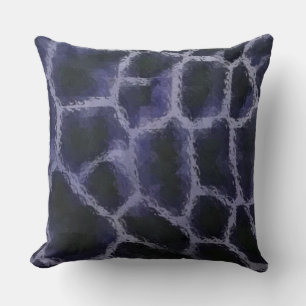 Animal Print Blue Throw Pillow