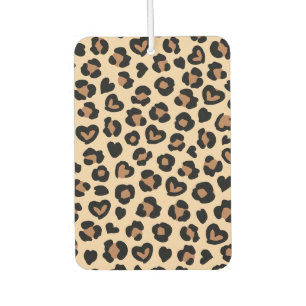 Animal Print, Brown Leopard, Cheetah Spots, Hearts Air Freshener