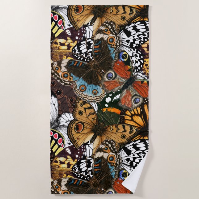 Animal print. Butterfly wings. Beach Towel (Front)
