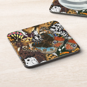 Animal print. Butterfly wings. Coaster